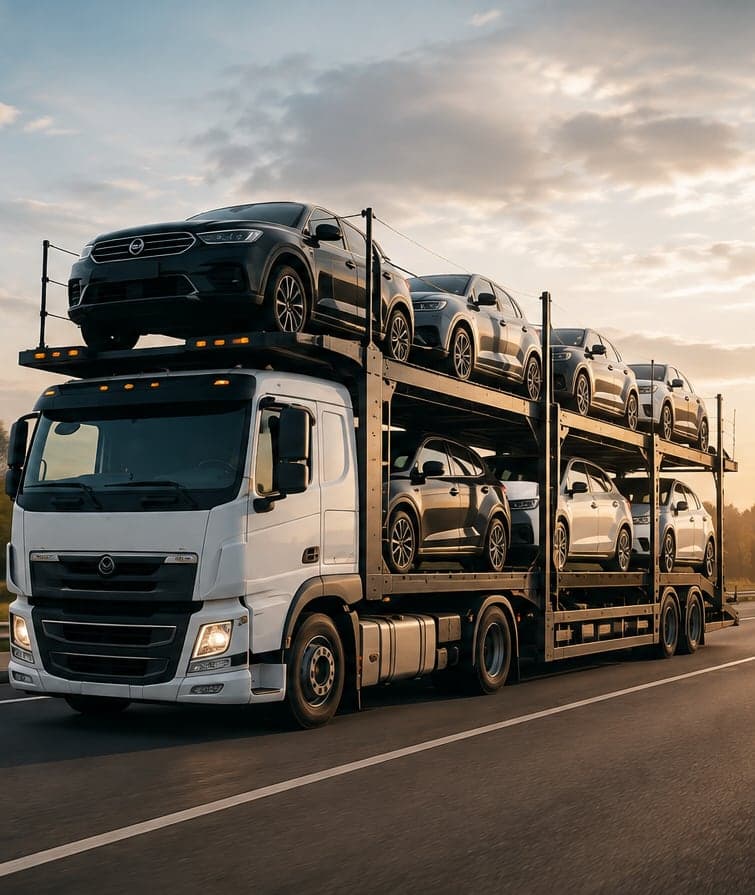 Transport de véhicules sur porte-voitures