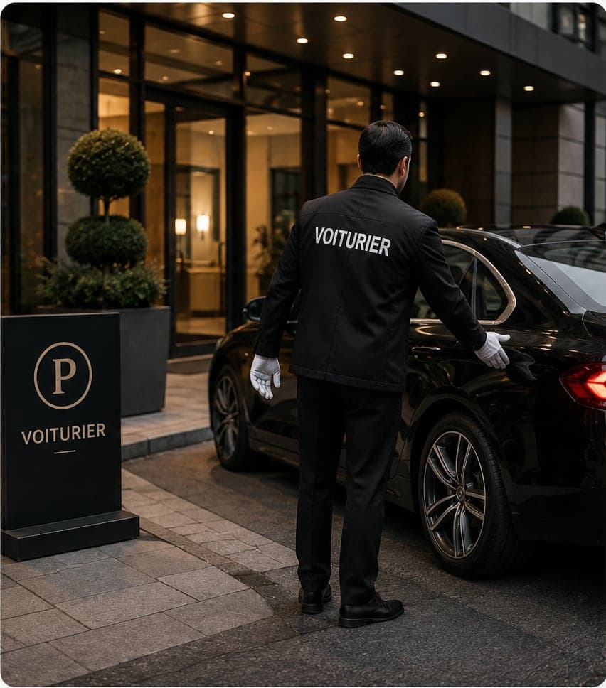 Service voiturier parmi les prestations automobiles mobilisables